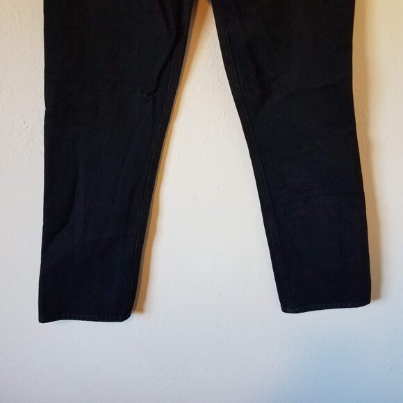 Frame Le Piper Cropped High Rise Straight Leg Jeans Blackletter Women's 24 LPR38 - Picture 6 of 12